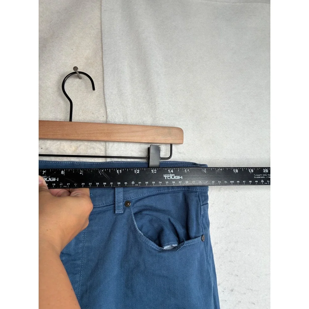 Mott & Bow Mercer Slim Chinos Blue Gray Stretch Cotton Pants 33x32 OP-00001061